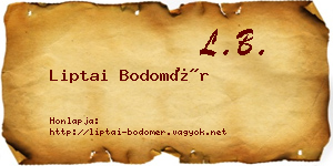 Liptai Bodomér névjegykártya